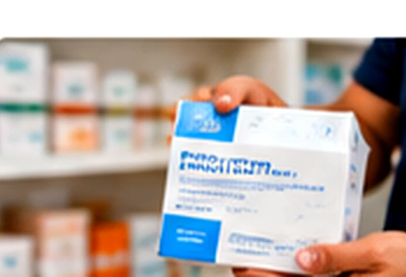 Pharmacy medication package being prepared for delivery